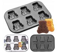 Moule à biscuits - ORION - Teddy Bear - Acier au carbone - Antiadhésif - 6 oursons