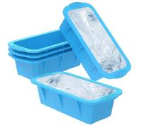 Moule à blocs de glace - Ensemble de 5 plateaux de refroidissement | Machine à blocs de glace en silicone de grande capacité de 9,84 pouces pour refroidisseurs de boissons et stockage des aliments