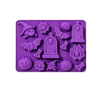 Moule à bonbons d ' Halloween en silicone à libération, Style1 | Projets de bonbons gélifiés, de mousse, de formes de glace et de savons saisonniers