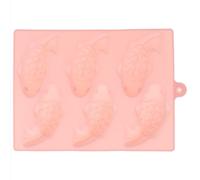 Moule à Bonbons en Silicone Poisson 6 Cavités Rose pour DIY | Démoulage Facile, Nettoyage et Séchage Rapides, Forme Créative, pour Chocolat, Cookies, Gâteaux et Gelées