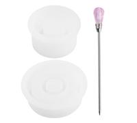 Moule à Bougie 2 Pièces, Moule à Bougie en Silicone avec 1 Aiguille à Bulle, Moule à Bougie Rond, Pour Bougie, DIY