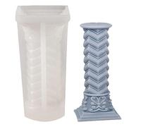 Moule à bougie 3D en silicone en forme de colonne romaine - Moule parfumé pour les loisirs créatifs