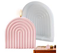 Moule à bougie avec | Moules à savon de pont d'iris de ligne géométrique unique - Moule décoratif en silicone pour bougies, moule à savon ondulé de ligne géométrique pour l'artisanat en argile, de