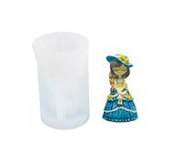 Moule à bougie en silicone, moule en argile, moule à bricolage, outil de pâtisserie, moule de princesse, moule en silicone antiadhésif pour la cuisine, moules à bougies princesses