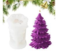 Moule à bougie pour sapin de Noël - Moule artisanal en forme d'arbre 3D - Moules artisanaux de bougies en silicone | Moules artisanaux pour décoration de fête de Noël faits à la main bricolage