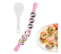 Moule à boule de riz - En acier inoxydable 304 - Outil de fabrication de sushis - Moule à riz - Presse-boule de riz - Pour la maison - Japonais, Sushi Maker - Accessoires - Pagaie de riz - Kit