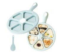 Moule à boules de riz à 6 grilles triangulaires avec poignée | Machine à sushis pour cuisiner, déjeuner, cuisine, maison, enfants, école et fête