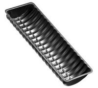 Zenker Gouttière à bûche de Noël moule en acier noir 32 x 12,5 x 5 cm
