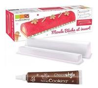 Moule à Bûche de Noël avec insert + 1 Stylo chocolat