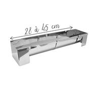 Moule à bûche extensible - SCRAPCOOKING - Inox - XXL - 28 à 45cm - L 9.9cm x H 9.9cm