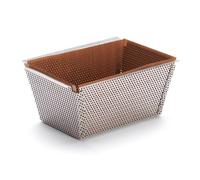 De Buyer – Moule à cake 15 x 10 cm – acier inoxydable perforé – fond amovible