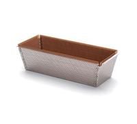 Moule à cake en inox perforé Air System® à fond démontable 26 x 8.6 x 7.5 cm ave