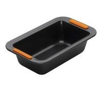 LE CREUSET Moule à Cake Rectangulaire Anti-Adhérent, 30 x 11,5 x 7 cm, Résistant au Levain, en Acier Siliconé, Anthracite/Orange, 94101700000000
