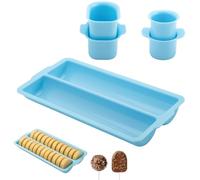 Moule à Cake Pop avec Plateau Moules à Bâtons Pops en ABS Non Imprimé en 3D Cupcake Moule à Gâteau Ronds pour Pâtisserie Desserts au Chocolat Bonbons Outils de Cuisson Bricolage (Bleu)