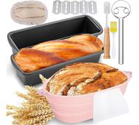 Moule à cake rectangulaire de 29x13x6 cm, 2 pièces, panier de fermentation ovale, 1 pièce, accessoires pour la boulangerie, moule à gâteau, moule à pain rectangulaire avec revêtement antiadhésif, pinc