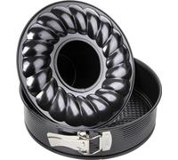 Moule à charnière avec fond tubulaire plat, noir métallisé, 26 cm Ø - qualité supérieure