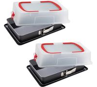 Moule à Charnière Rectangulaire, Lot de 2, Dr. Oetker Back-Idee Kreativ, 42 x 29 cm, Acier Revêtement Antiadhésif, Avec Couvercle