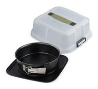 Moule à charnière rond 23 cm avec couvercle de transport Zenker Bake Click and Go Noir G