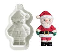 Moule à chocolat 3D en forme de Père Noël, élan, ours, elfe, garçon, fondant, outils de cuisson de gâteaux, savon fait à la main, ornement de Noël, moule à dessert en silicone pour la cuisson de en