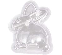 Moule à chocolat 3D en polycarbonate en forme de lapin de Pâques, moule à chocolat transparent, plateau de cuisson en polycarbonate transparent, moule à confiserie fait à la main, moule à bonbons au