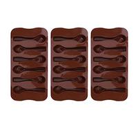 Moule à chocolat 3pcs Ustensiles de cuisine antiadhésifs en forme de cuillère en silicone pour boulangerie pour bonbons