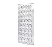 Moule à chocolat en plastique dur transparent pour confiserie, avec rainures intérieures lisses, formes uniformes et parois non traitées pour un moulage sans effort (forme de marguerite)