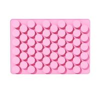 Moule à chocolat en silicone 15,4 x 22,2 cm 55 cylindres - Moule rond en à cacheter pour bougie, résine, fabrication, bricolage, chocolat, pâtisserie, cadeau