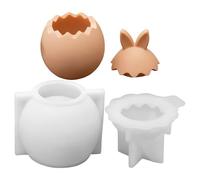 Moule à chocolat en silicone 3D avec oreilles de lapin - Décoration | Moule en forme d'œuf pour Thanksgiving, vacances, anniversaire, bureau, maison, chambre, bureau, jour de la semaine, école