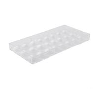 Moule à chocolat rigide en plastique transparent pour bonbons et gelées, confiserie en polycarbonate avec intérieur anti-adhésif pour la cuisson (hémisphère)