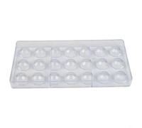 Moule à chocolat rigide en plastique transparent pour bonbons et gelées, confiserie en polycarbonate avec intérieur anti-adhésif pour la cuisson (forme de diamant)