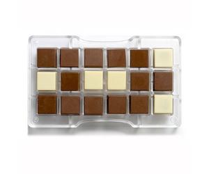 Moule à chocolats en polycarbonate x 18 cavités D25 CARRE