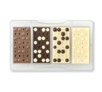 Moule à chocolats en polycarbonate x 4 Tablettes effet bulles