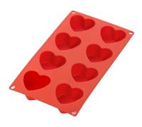 Moule à dessert HEART, rouge, silicone, Lékué