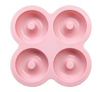 Moule À Donuts 4 Cavités Thermorésistantes Réutilisables Accessoires de | Moule Silicone Donut Gâteau Petit-Déjeuner Bagel Pâtisserie Maison Cuisine Air Fryer Fête Rose
