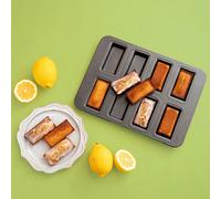 Moule à financier rectangulaire antiadhésif 8 cavités mini 10" X 7,87", moule à pain, cookie et biscuit, moule à financier mini 8 cavités, moule de cuisson pour mini gâteaux Taille Unique,Deux paquets