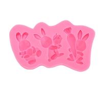 Moule à Fondant de pâques en Silicone 3D, lapin mignon, pour la décoration de pâtisserie