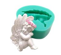 Moule À Fondant En Silicone Ange - Flexible De Qualité Alimentaire, Outils De Décoration De Gâteaux, Moule De Cuisson 3D En Forme D'ange Bébé, Moulle Artisanal Pour Sucre Au Chocolat |Outil De Fabrica