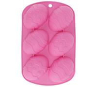 Moule à Fondant en Silicone Lot de Set de Pâtisserie, Œuf de Pâques | Rouge, Forme Œuf, pour Chocolat, Bonbons, Argile DIY et Décoration de Savonnette