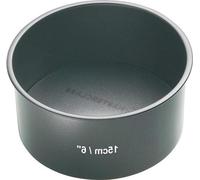 Moule à frire antiadhésif rond à fond amovible, en acier, gris, 15 x 15 x 6,5 cm