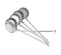 Moule à Friture en Acier Inoxydable Cuillère à Frire, 5 Pièces | Louche A Beignet, Non Adhérente et Compacte, pour Crevettes et Pommes de Terre, Usage la Cuisine Maison, Argenté