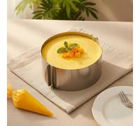 Moule à gâteau - Anneau à gâteau - Anneau rond en acier inoxydable réglable de 6 à 12 pouces, anneau de cuisson de 6 pouces pour soutenir la décoration et le glaçage 12 cm / 4,7 pouces (hauteur),8 cm 