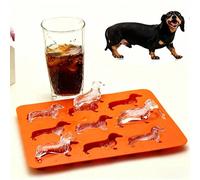 Moule à gâteau au chocolat en forme de teckel 3D - Parfait pour les cubes de bière, le fudge DIY pour les fêtes, plateau à glaçons en silicone facile à démouler, avec plusieurs compartiments et un des