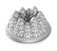 Nordic Ware – Moule à gâteau Bundt Pine Forest – Fonte d'aluminium 2,4 L – Argent, antiadhésif