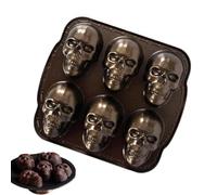 Moule à Gâteau Crâne de Cuisson 3D 6 Empreintes en Métal pour Cookies | Moule Halloween Squelette Maison, Cuisine, Fête Halloween, Restaurant, Campagne, Appartement
