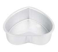 Moule à Gâteau Cœur en Alliage D’aluminium, Démontable pour Chiffon | Bords Droits Surélevés, Surface Polie Antiadhésive, Démoulage Aisé, Adapté aux Mousses la Cuisson Maison