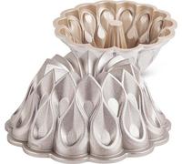 Moule à gâteau de 24 cm de diamètre et d'une capacité de 2 litres, revêtement antiadhésif, en aluminium cuit, couleur or rose, Moneta-Titanium