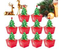 Moule à gâteau de Noël - Fête d'anniversaire de mariage | Boîtes à dragées de mariage | | Récipient alimentaire 3D pour sapin de Noël | Sac de décoration portable pour les vacances, récipient de