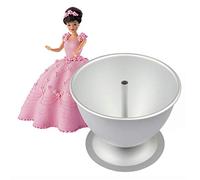 Moule à Gâteau de Robe de Poupée, Moule à Gâteau de Jupe de Princesse, Moule à Dessert en Demi-cercle en Aluminium Antiadhésif Fournitures de Cuisson pour la Décoration