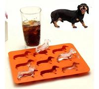 Moule à gâteau en chocolat en forme de chien saucisse 3D - Convient pour les glaçons de bière, les bonbons de fête faits maison, les décorations de cuisson et de cuisine, plateau en silicone à dégagem