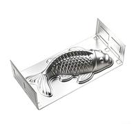 Moule à gâteau en forme de poisson Taiyaki anti-adhésif en aluminium avec pieds stables pour la cuisson de riz, gâteau, gelée, dessert 21 cm (moyen)